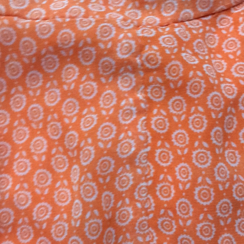Vibrant Orange Patterned Lined Pants - image 2